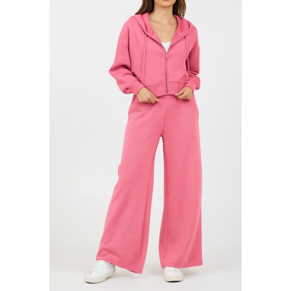 Vintage Havana Pants - Vintage Havana Cloud Fleece Flare Pants Women’s Size Medium Coral Lounge Comfort